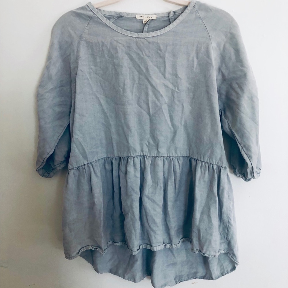Roolee denim soft Peplum Small